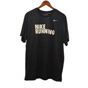 Nike Black Running Coach DriFit Tee Size XL